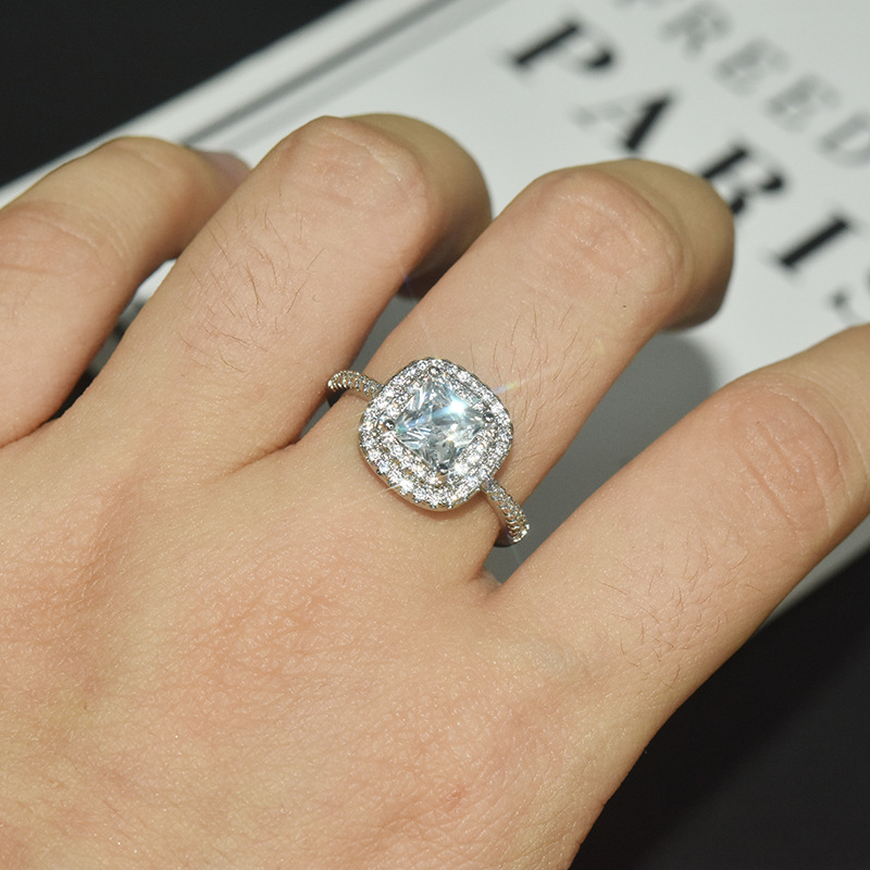 Blue topaz gemstone ring