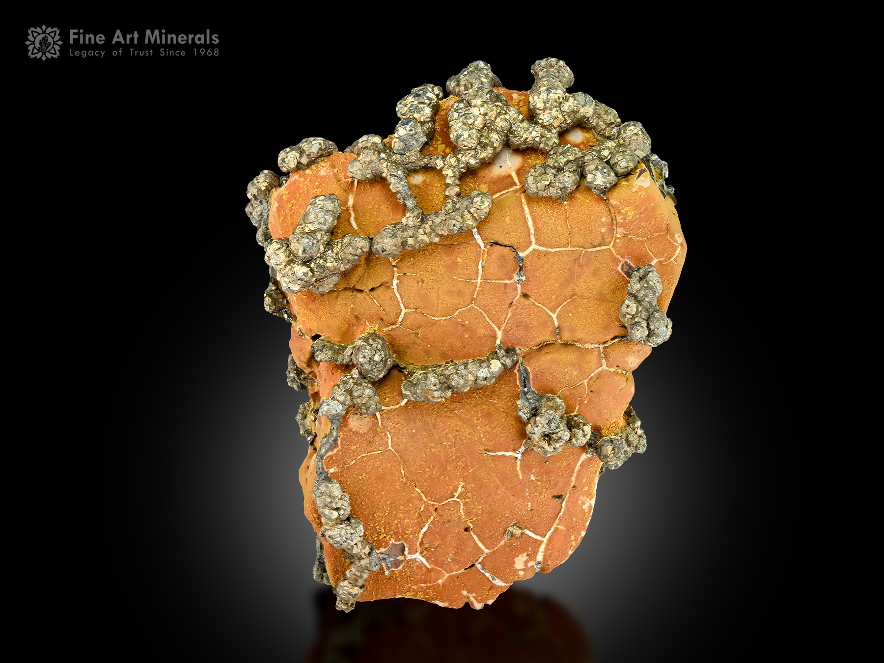 Pyrite with Limonite on Matrix - PRT-16 - Fine Art Minerals