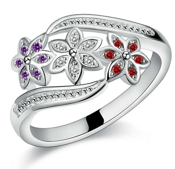 Women's Ring Colored Gems Diamond