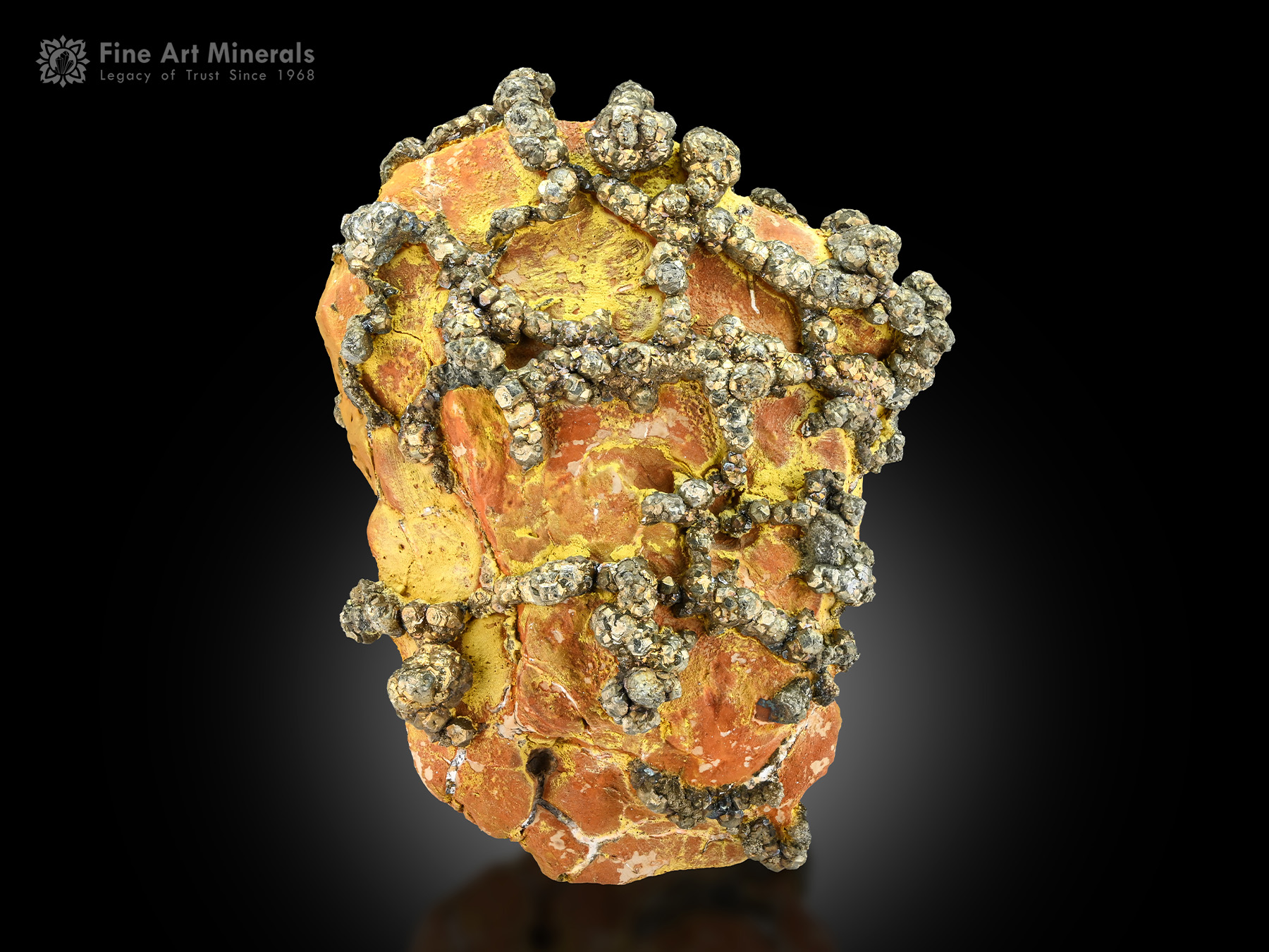 Pyrite with Limonite on Matrix - PRT-16 - Fine Art Minerals