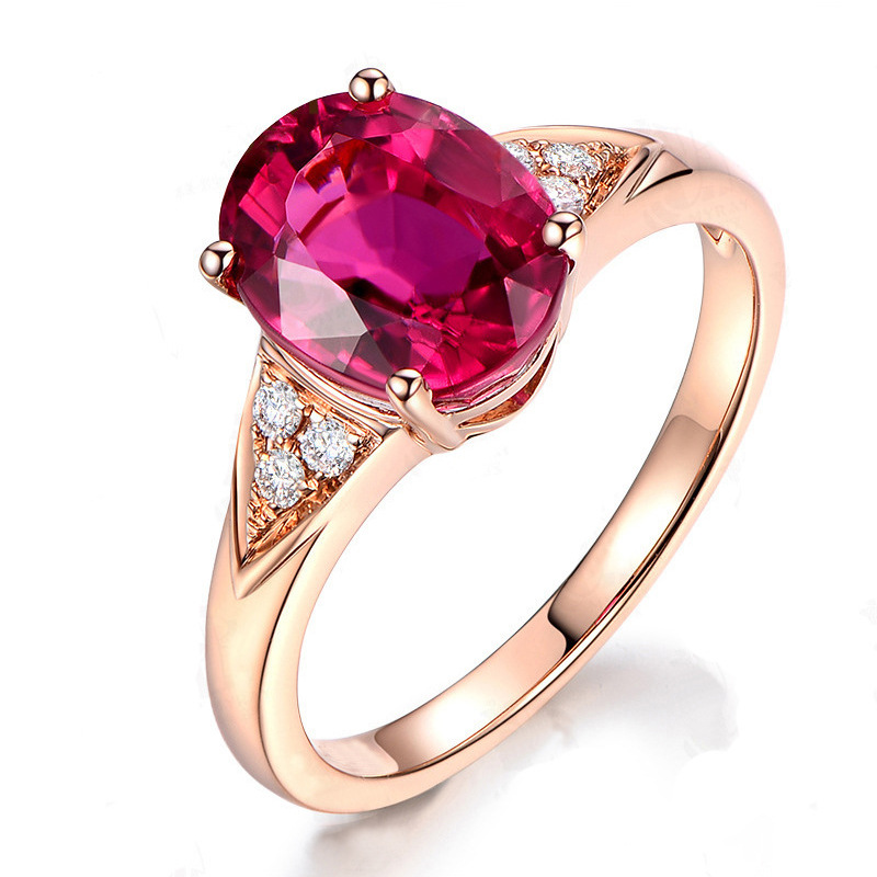 Simulation Tourmaline Gemstone Ring
