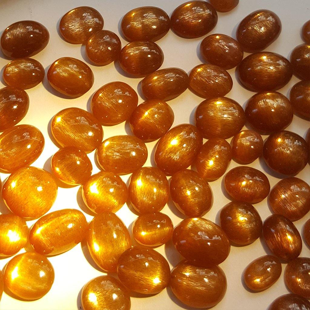 Star Sunstones Cabochons for Jewelry designing