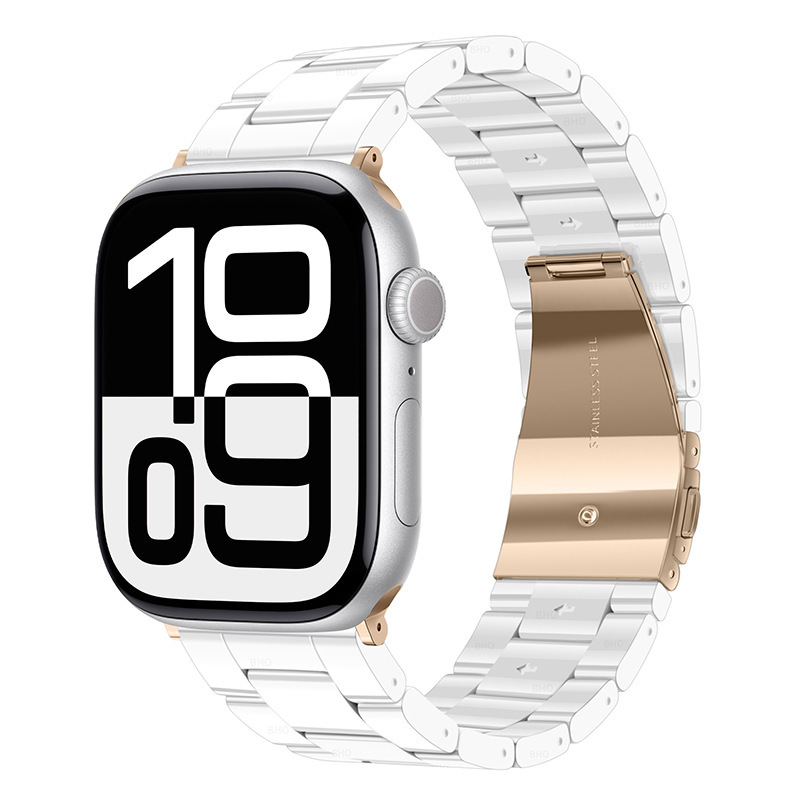 Resin Three-link Watch Strap Compatible With The Watch