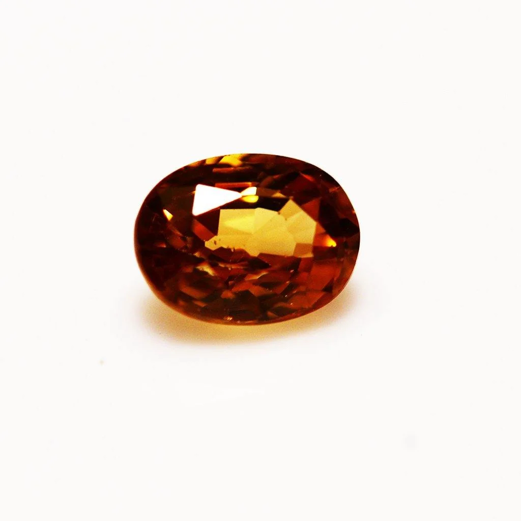 1.50ct Brilliant Oval Orangish Yellow Ceylon Sapphire