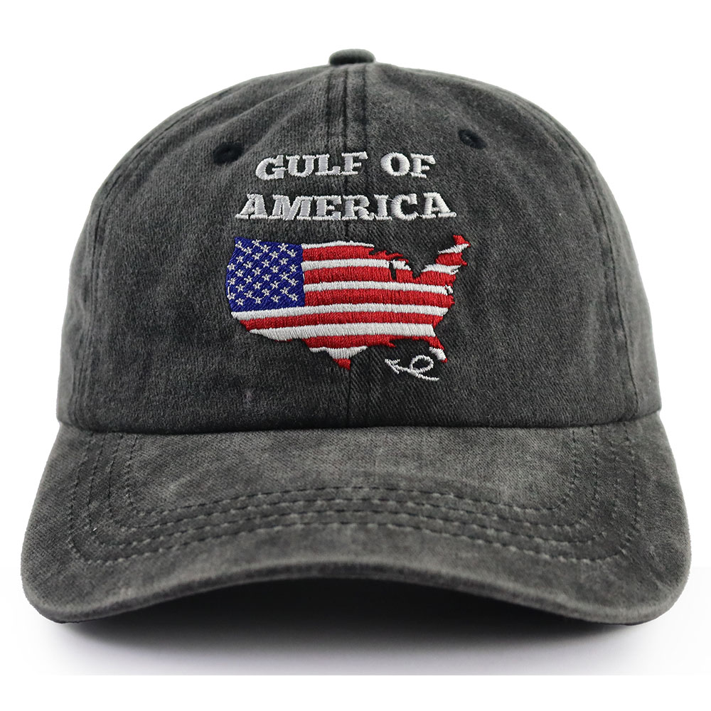 Gulf of America Embroidered Vintage Washed Baseball Cap